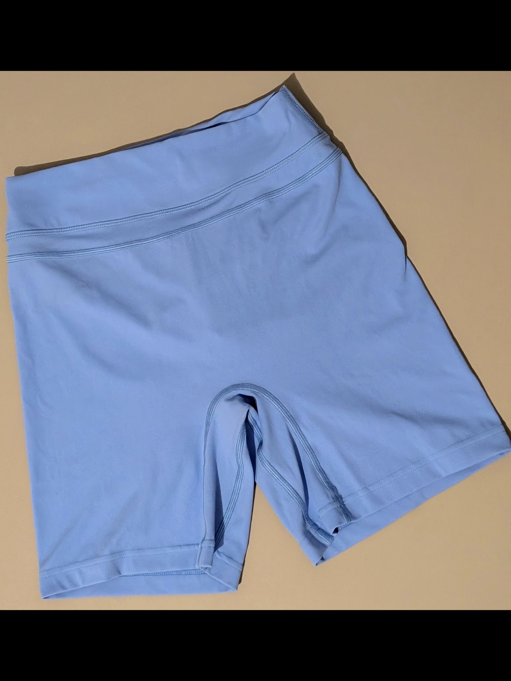 Light Blue Scrunch Butt High Waist Biker Shorts Size Small